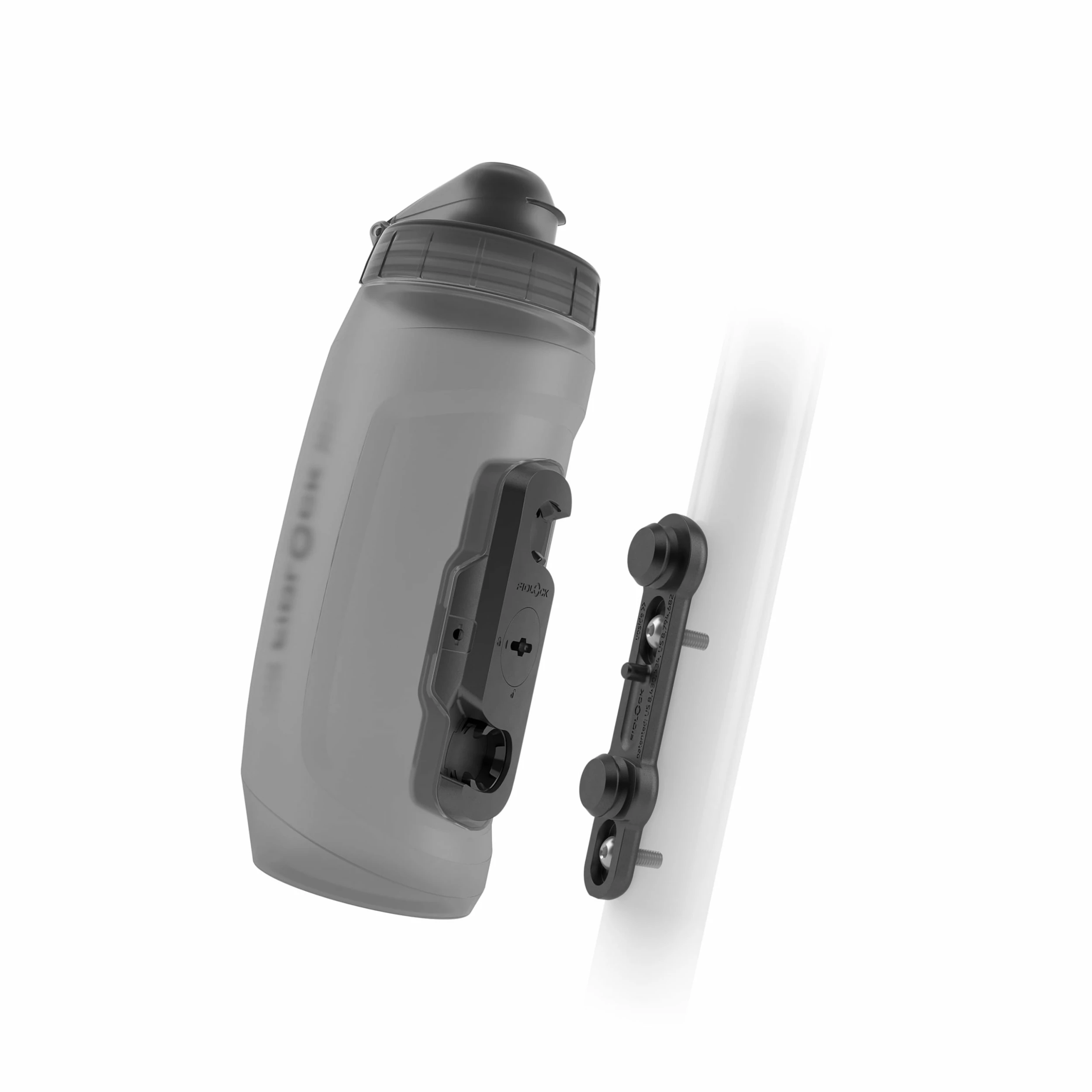 Fidlock TWIST Bottle 590 + Bike Base Set - Transparent Noir 1 Fidlock TWIST Bottle 590 + Bike Base Set - Transparent Noir